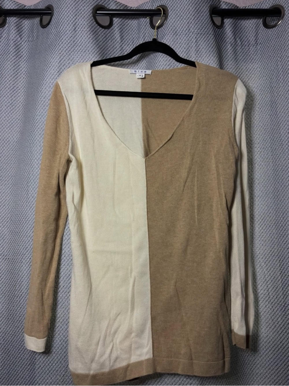 Blue Dual Colored Thin Sweater